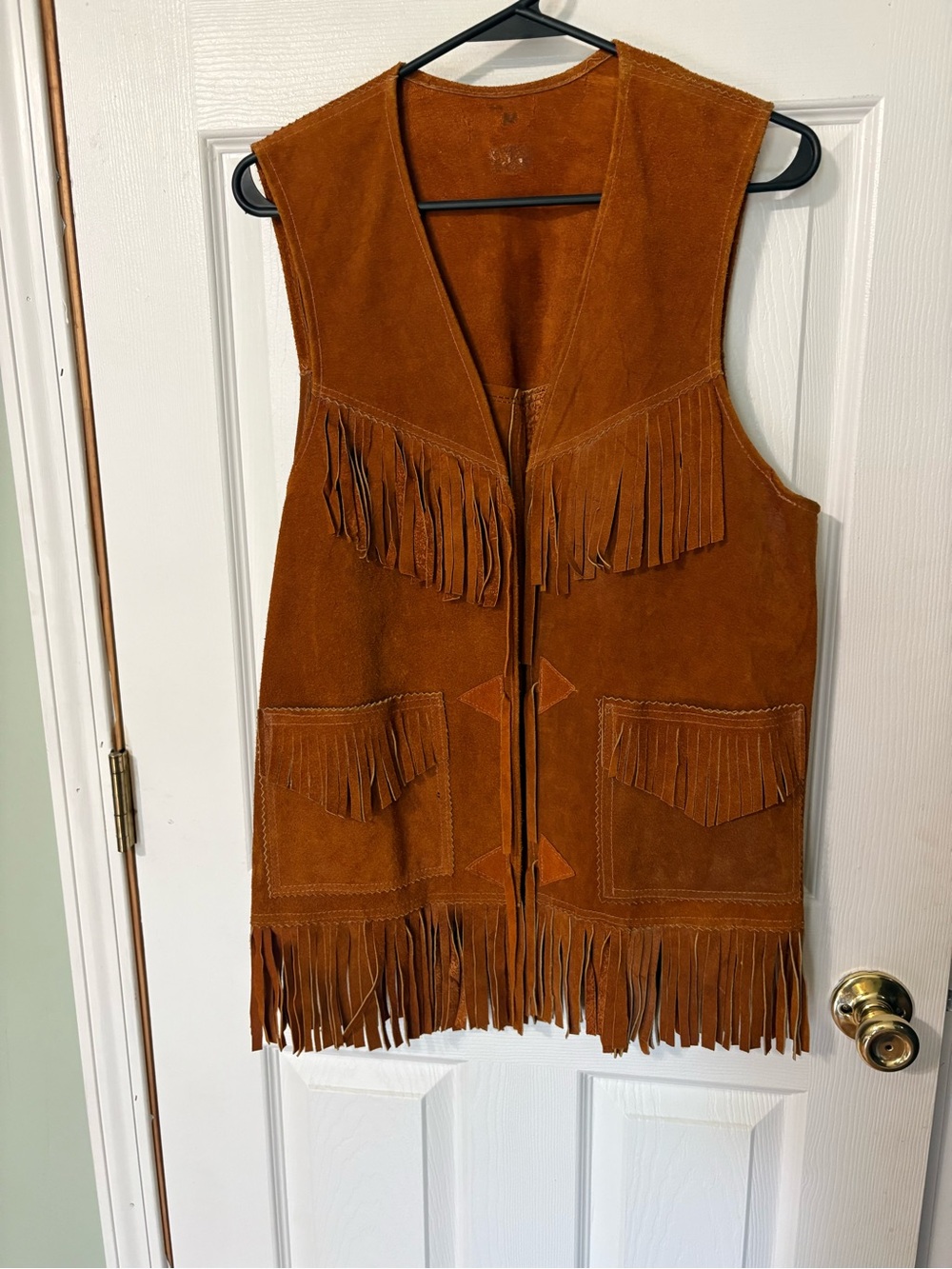 Fringe Suede Vest - Brown Women's Jacket
